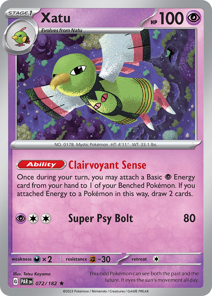 Paradox Rift Non - Holo Xatu #72/182